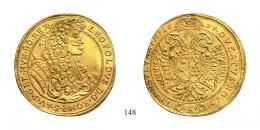 I. Lipót (1657-1705)<br>10 Dukát , Au , 1695, K•V <br />RR! 120 aranykorona! /Goldkronen/ <br />vorzüglich